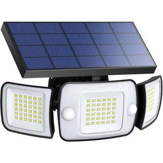 INTELAMP Solarlampen für Außen mit Bewegungsmelder LED Solarstrahler