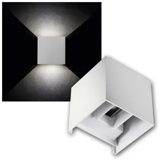 KANLUX Außenwandleuchte Aluminium, Metall 10,0 cm wetterfest inkl. LED-Lampe weiß