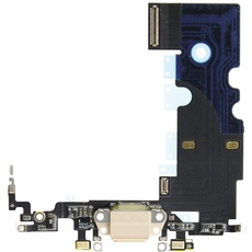 OnlyTech - Ladebuchse Dock-Anschluss mit Flex-Antenne, Mikrofon, Kopfhöreranschluss und Ladebuchse kompatibel mit iPhone 8 Gold
