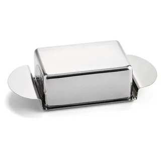 Weis Butterdose aus Edelstahl in der Farbe Silber, Größe: 22,5x10,5x6 cm, Gewicht: 391,5 g, 14281