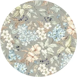 Ambiance Sticker Vliestapete, vorgeklebt, riesige Wandbilder, Motiv: Landhaus, Aquarell – H 90 x L 90 cm