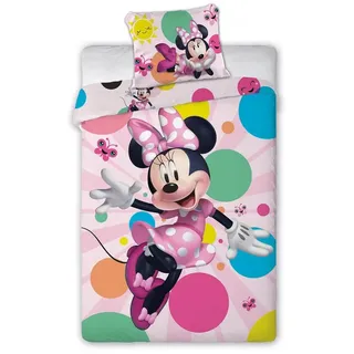 Disney Minnie Mouse Bettbezug / Happy 140 x 200 cm - Bunt