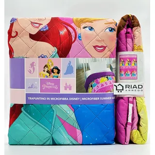Riad Arredo Steppdecke für Einzelbett, Frühling, Sommer, weiche Mikrofaser, gesteppte Tagesdecke für Kinder (Prinzessinnen)