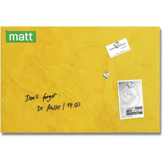 Sigel GL393 Premium Glas-Magnettafel Artverum 60x40cm Yellow Structure matt,