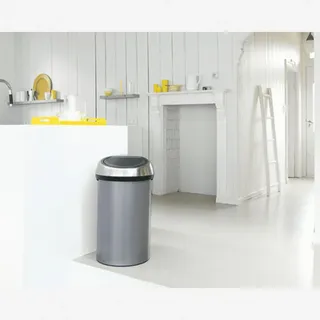 Brabantia Touch Mülleimer 60 l Silber