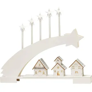 Konstsmide 3284-210 Schwibbogen Stern Warmweiß LED Weiß