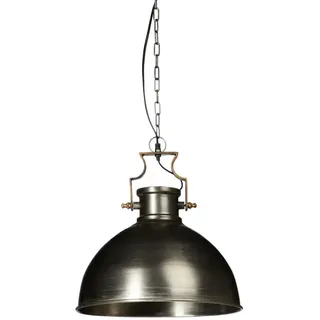 Relaxdays Hängeleuchte Industrie, matt, groß, HxBxT:145x40,5x40,5cm, glockenförmig, Metall, E27 bis 40W, anthrazit