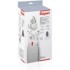 Rayen | Bügelbrett & Bügeleisenbügel | mit Wärmedämmung | Universell | Maße: 43x31.3x15 cm, weiß