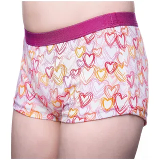 DRY & COOL Tages-Inkontinenzslip für Mädchen Unterwäsche Waschbar Absorbierende Einlage Hearts, Rosa, 158-164 cm (13-14 Jahre)