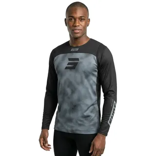 Shot Race Gear Contact Onyx Langarm-trikot - Black / Grey - M