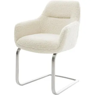 DeLife Freischwinger Pejo-Flex Teddystoff Beige