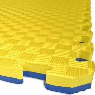 TATAMI PUZZLE Matte - Zweifarbig - 100x100x4,0 cm blau-gelb
