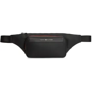 Tommy Hilfiger Bauchtasche "TH FOUNDATION BUMBAG" Unisex Schultertasche, Crossbody-Bag mit Streifen in Tommy Farben, schwarz