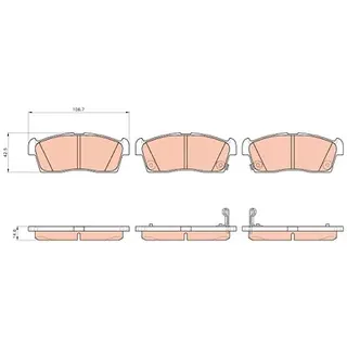TRW Bremsbelagsatz, TRW gdb1940 Vorne