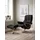 Relaxsessel Mayfair Leder 92 x 103 x 79 cm Schwarz mit Hocker