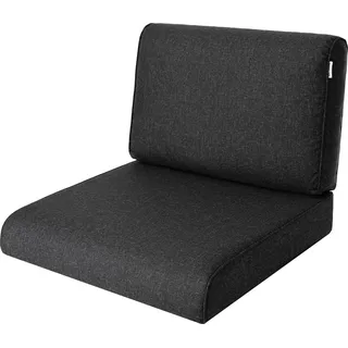 Gartenkissen "Nel" (50×50/50×39 cm) – 2-teiliges | palettenkissen, outdoor/indoor, gartenmöbel, hollywoodschaukel | HobbyGarden - Schwarz