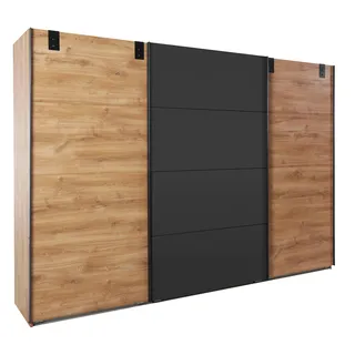 Wimex Schwebetürenschrank »Malmö, Kleiderschrank wahlweise mit oder ohne Spiegel« Kleiderschrank im Industrial Design, 225 oder 270cm breit, grau