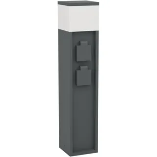 EGLO Außenleuchte Aluminium IP54 mit 2 Steckdosen anthrazit