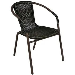 VCM Gartenstuhl Bistrostuhl 53 x 53 x 0 cm braun