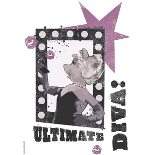 KOMAR Deko-Sticker Ultimate Diva 50 cm x 70 cm
