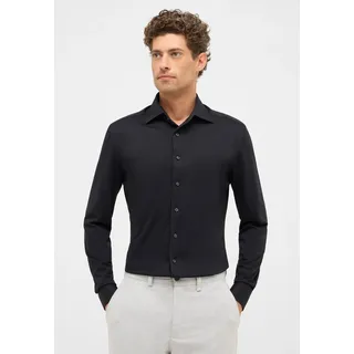Langarmhemd ETERNA "SLIM FIT", Herren, Gr. 39, Normalgrößen, schwarz, 58% Baumwolle, 42% Polyester, schmal, Manschette, Hemden Langarmhemd, NON IRON (bügelfrei)