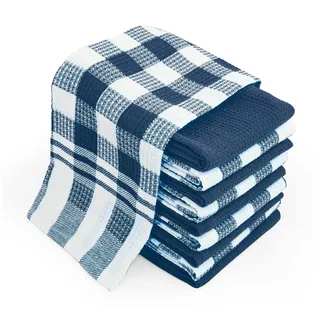 Chef Pomodoro Geschirrtücher, Geschirrtücher Baumwolle, Küchentücher, Kitchen Towel, Küchenhandtucher, Premium Qualität Trockentücher, Geschirrhandtücher, 10er Set, ‎63.5 x 38.1cm, Dunkles Türkis