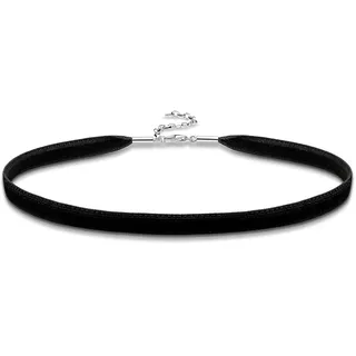 Thomas Sabo Damen Kette Choker Samt Mehrfarbig Gold/Silber/Rosegold