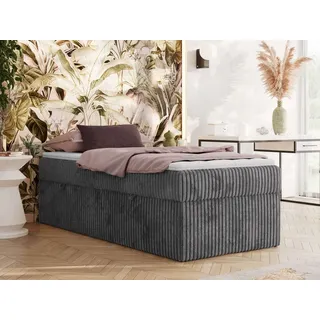 MKS Boxspringbett ZERO 90 x 200 cm H3 Grau