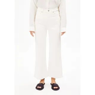 MURLIAA CROPPED | Wide Jeans recyclter Baumwoll Mix Comfort-Stretch - weiss (30-32)