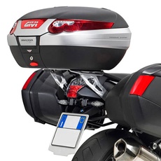 Bild von Alu Topcase Träger für Monokey Koffer, 6 kg | SRA8203 Moto Guzzi V85 TT Aluminium, Topcaseträger silber