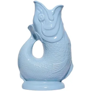Gluckigluck Karaffe mit „Gluck-Gluck“-Geräusch 27,5/17/9,5 cm , Hellblau , Keramik , Tiere , 1.2 L , Organisch , handgemacht , Geschirr, Kannen & Karaffen, Wasserkaraffen & Krüge
