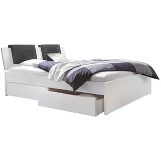 Hasena Stauraumbett , Weiß , Holzwerkstoff , 2 Schubladen , 160x200 cm , Über- und Sondergrößen erhältlich, gepolstertes Kopfteil, in verschiedenen Holzarten erhältlich, Stoffauswahl, mit Schubkästen, in verschiedenen Größen erhältlich , Babymöbel & Kindermöbel, Kinderzimmer & Jugendzimmer, Kinderbetten, Kinderbetten & Jugendbetten