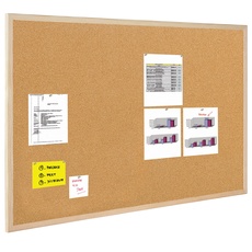 Bi-Office Korktafel / Pinnwand mit Holzrahmen- 5 Größen wählbar - 60 x 45 cm