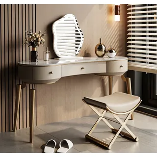 Schlafzimmer Möbel Designer Schminktisch Holzgestell Kosmetiktisch Neu JVmoebel - Beige