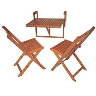 Garden Pleasure Balkon-Set 3-tlg. Braun