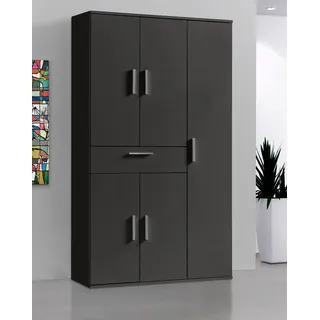 Procontour Mehrzweckschrank, Breite 96cm, mit Türen und Schublasten, grau