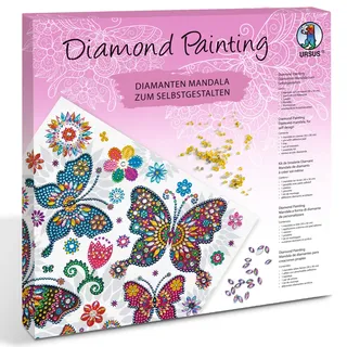 Ludwig Bähr Diamond Painting Mandala Set 9 Bastelset mit Leinwand und Steinen