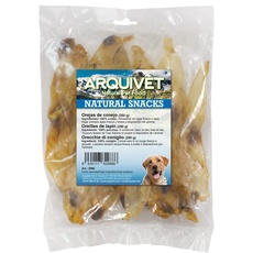 Arquivet Hasenohren (Tasche 250 g) - 100% natürliche Snacks für Hunde - Auszeichnungen, Belohnungen, Leckereien, Hundeleckereien - Hilfe zur Zahnreinigung