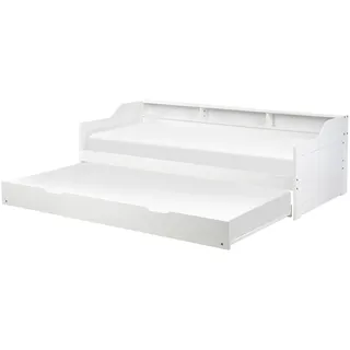 Beliani Tagesbett 90/200cm Weiß Edern , Holz , 90x200 cm , Schlafzimmer, Betten