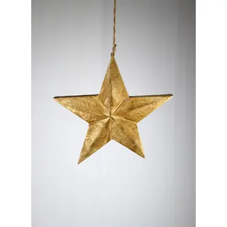 Dekostern AM DESIGN "aus Holz", gold (natur), B:41cm H:41cm T:3cm, Holzwerkstoff, Dekosterne, Dekostern, BxHxT: 41x41x3 cm