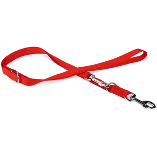 Karlie Art Sportiv Basic Führleine, Hundeleinen, Nylon, Rot, 200x2,5 cm