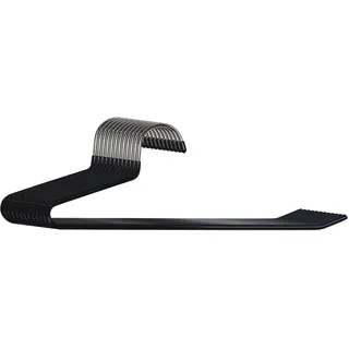 Relaxdays Hosenbügel, 12er Set, rutschfeste Kleiderbügel, platzsparend, HBT: 17,5 x 35 x 0,5 cm, Anzugbügel, schwarz