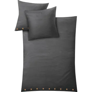 Kleine Wolke Bettwäsche »Leinna« 2 Stk. tlg. Leinen-Mix, grau