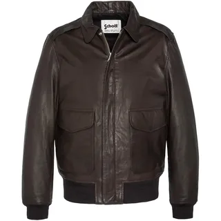 Schott NYC Lcflyvint Herren-Lederjacke, braun, L
