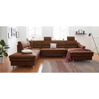 sit&more Wohnlandschaft Mikrofaser 3-Sitzer Braun