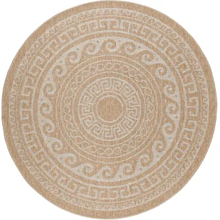 Ayyildiz Outdoor Teppich COMILLA beige, 80 cm Rund / Beige