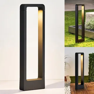 LED Wegeleuchten Außen 7W, LED Gartenleuchte, 3000K Aussenleuchte Stehlampe Außen, LED Pollerleuchte 60CM IP65, Standleuchte für Garten