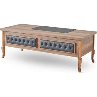 Schreibtisch Bürotisch Sideboard Kommode Büroeinrichtung Klassisch Braun - Braun