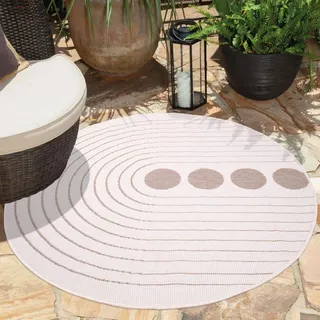 Carpet City »DUO RUG 5739« rund 5 mm Höhe Wendeteppich Wetterfest In- & Outdoor, Balkon, Terrasse, Wohnzimmer,