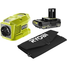 Ryobi - Reise-Set 18 V One+: Solarpanel 21 W + Trafo/Ladegerät + Lithium-Akku + 18 V 2,0 Ah – RYSP21ABI150B-120